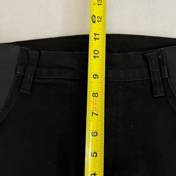 Time Tru Women's Maternity Distressed Raw Hem Stretch Black Shorts Size XXL NWT - Picture 9 of 11